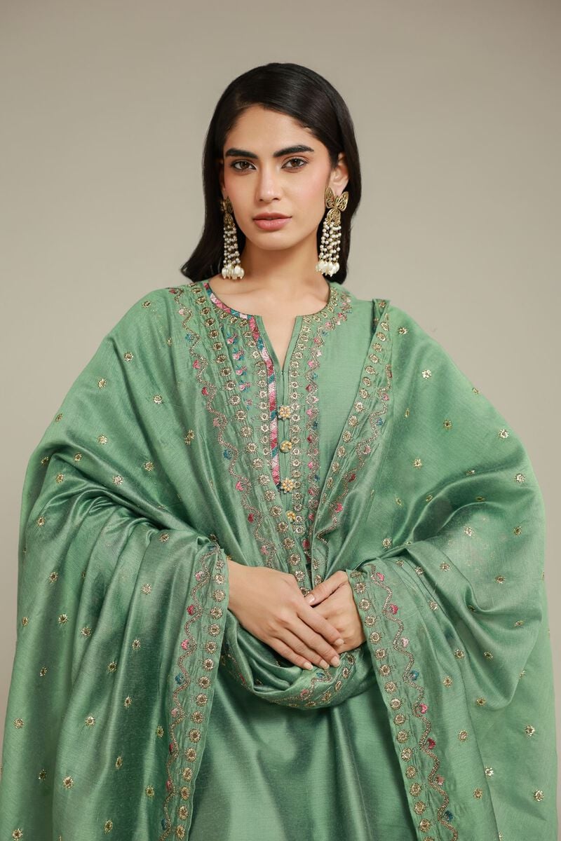 Embroidered | Raw Silk | 3 Piece Co-ord Set | USD 125.00