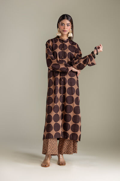 Printed | Light Khaddar | Brown Khaddar Pants | USD 30.00