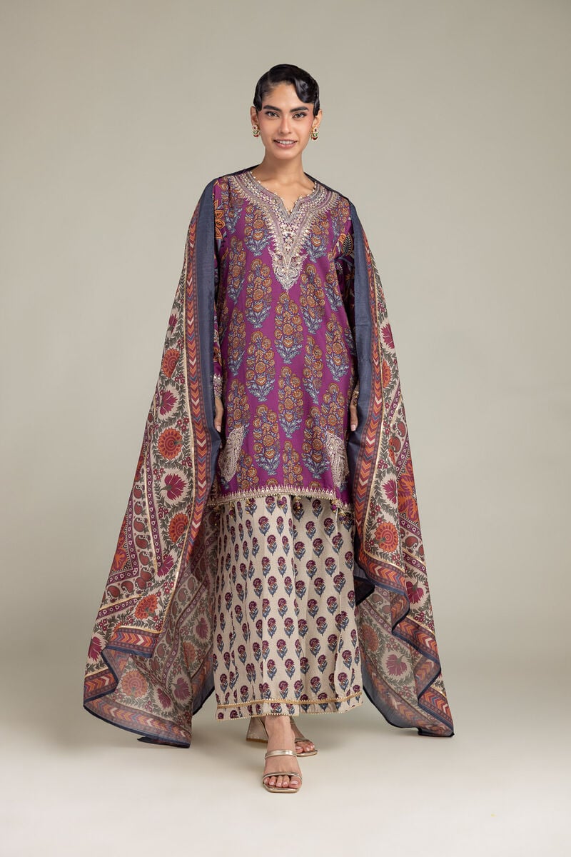Embroidered | Polyester Silk | Silk Paisley Dupatta | USD 30.00