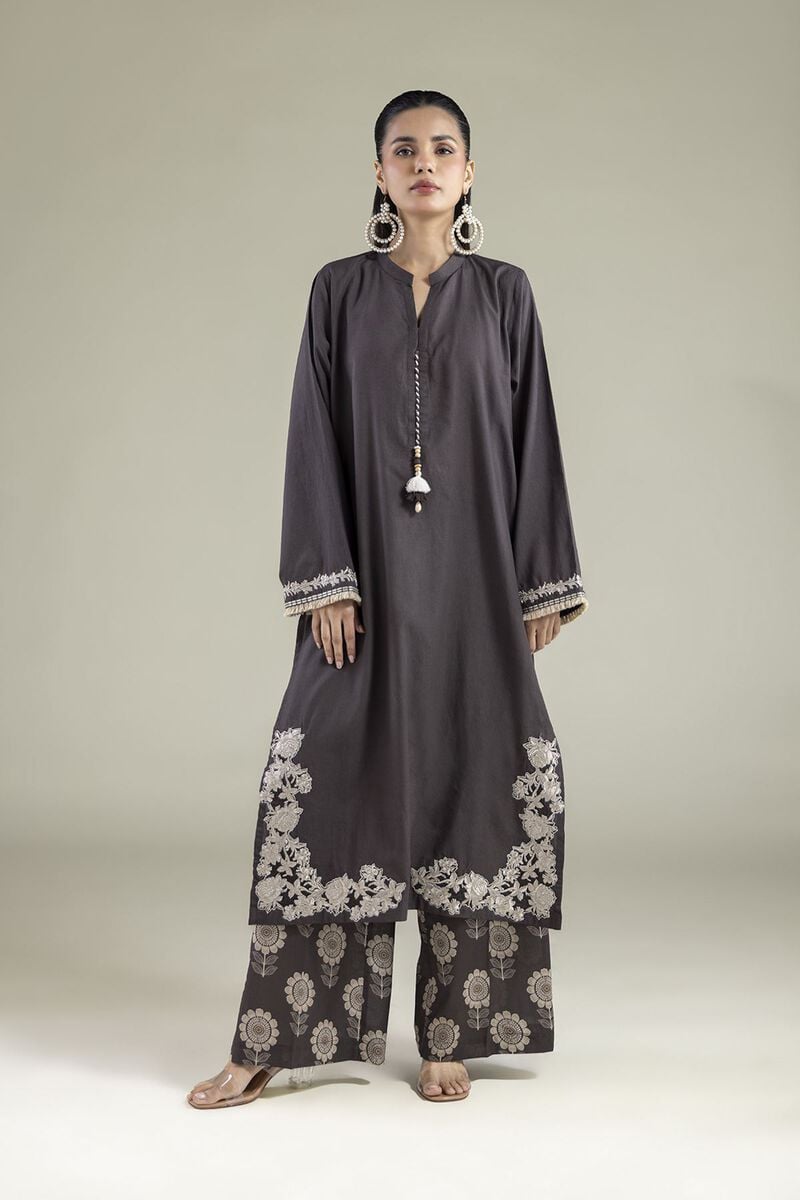 Embroidered | Cambric | Tailored 2-Piece Set | USD 55.00