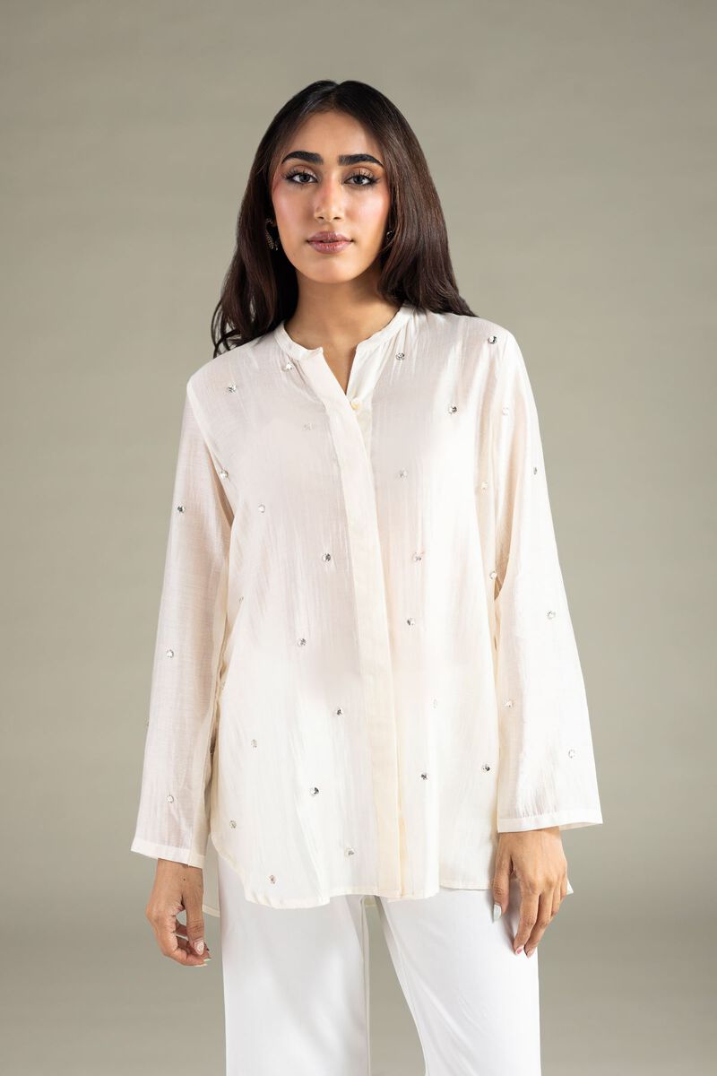 Embroidered | Raw Silk | Shirt | USD 17.50