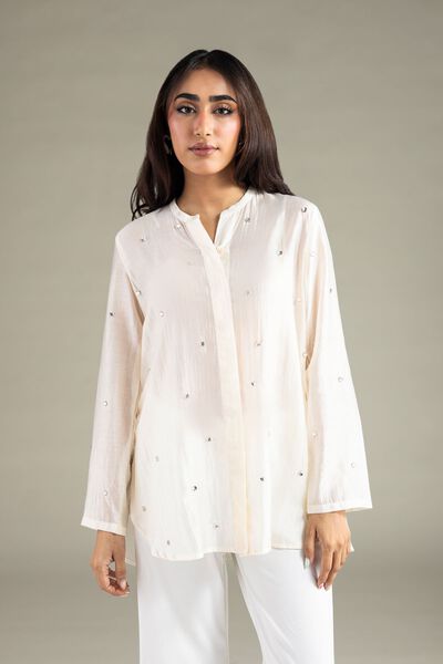 Embroidered | Raw Silk | Shirt | USD 17.50