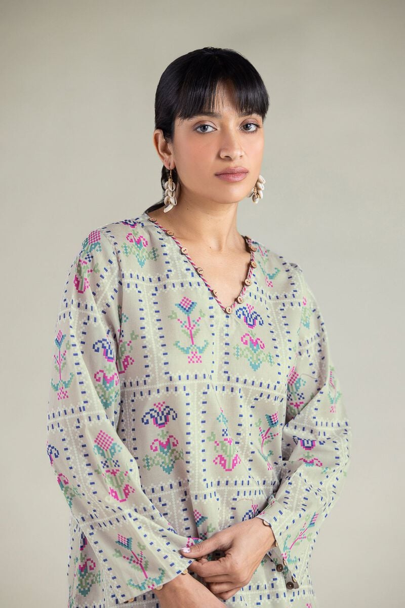 Printed | Cambric | 2-Piece Cambric Tailored | USD 40.00