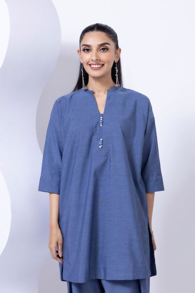 Dyed | Chambray | Kurta | USD 25.00