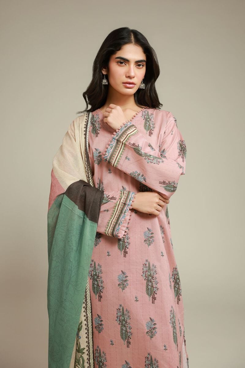 Printed | Cambric | Floral 3-Piece Tailored | USD 60.00