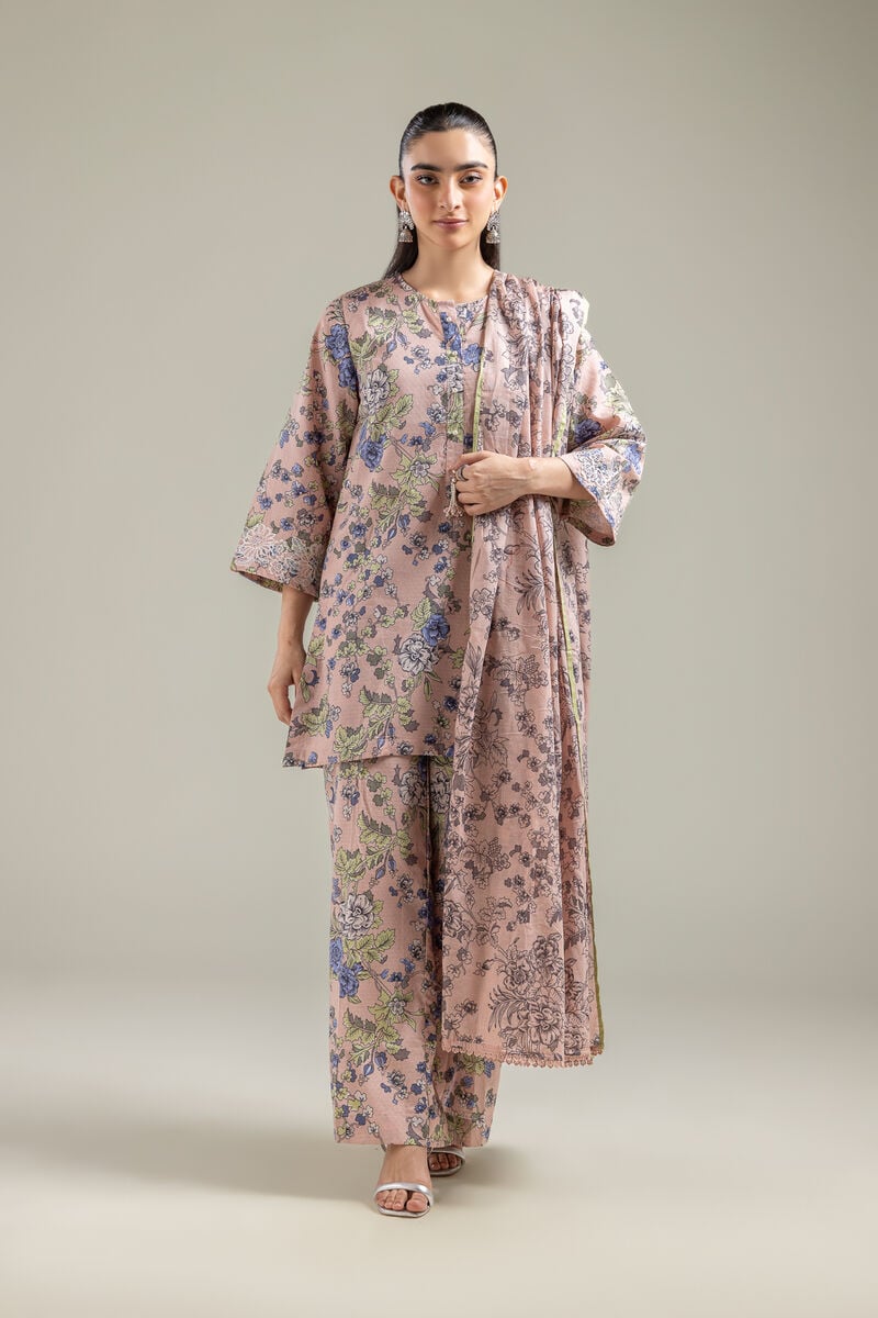 Embroidered | Lawn | Peach Lawn Dupatta | USD 25.00