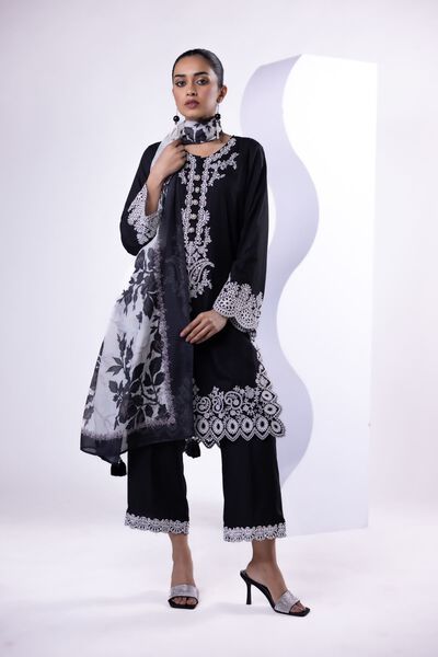 Embroidered | Crosshatch Raw Silk | Kurta | USD 75.00
