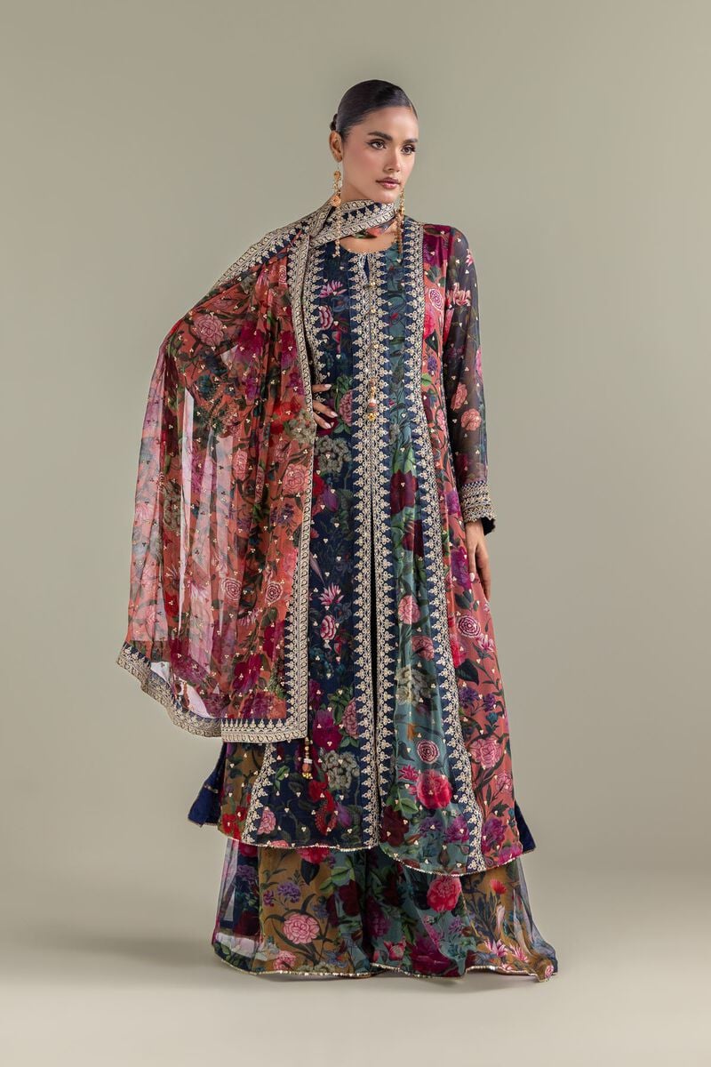 Embroidered | Chiffon | 3-piece Co-ord Set | USD 180.00