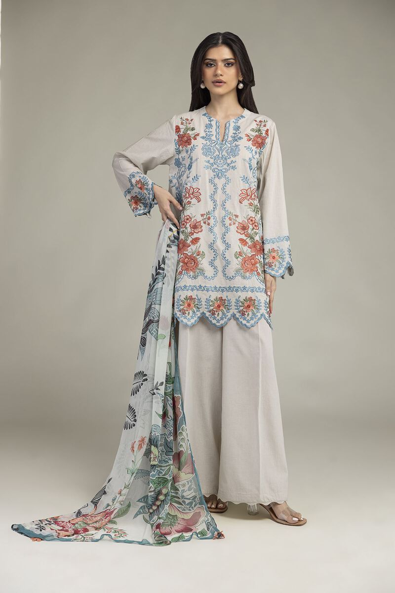 Embroidered | Cambric | Cambric Tailored 3-Piece | USD 85.00