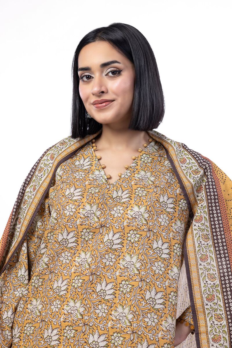 Printed | Textured Cotton | Tailored 3 Piece | USD 45.00