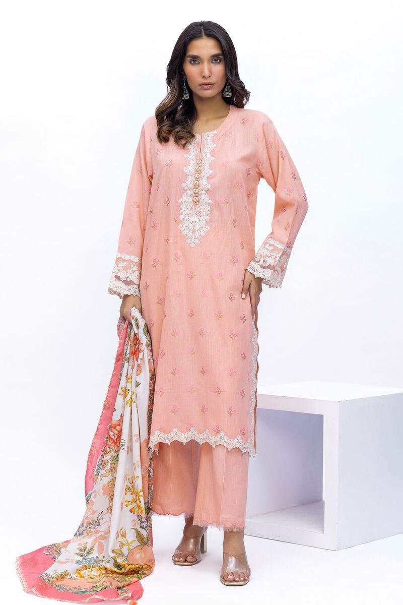 Embroidered | Jacquard | Tailored 3 Piece | USD 42.50