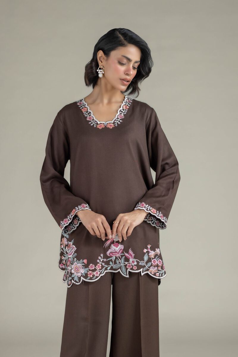 Embroidered | Heavy Blended Viscose | Short Floral Kurta | USD 40.00