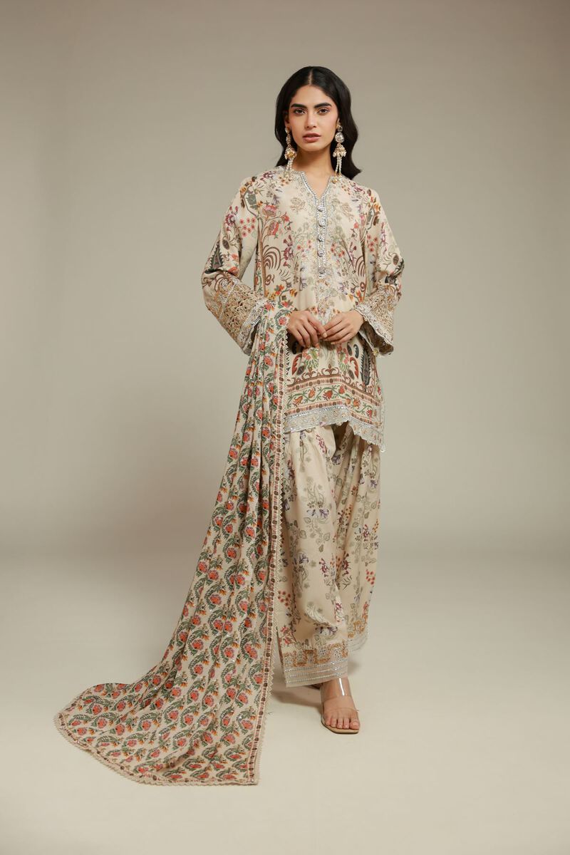 Embroidered | Raw Silk | 3 Piece Co-ord Set | USD 145.00