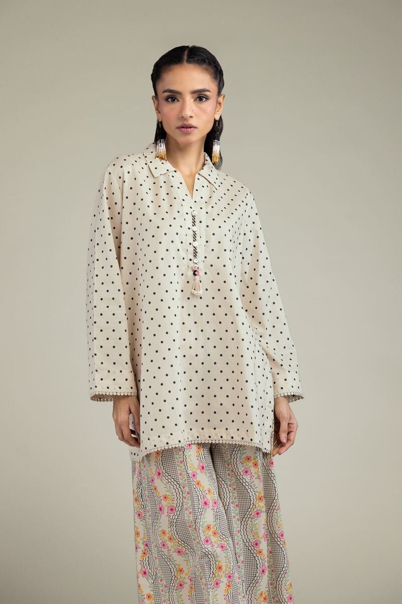 Printed | Cambric | Cambric V-Neck Kurta | USD 35.00