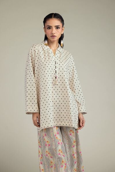 Printed | Cambric | Cambric V-Neck Kurta | USD 35.00