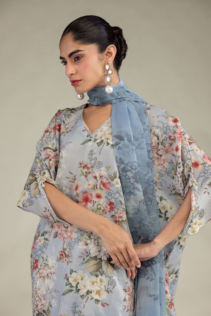 Embroidered | Chiffon | Floral Chiffon Dupatta | USD 30.00