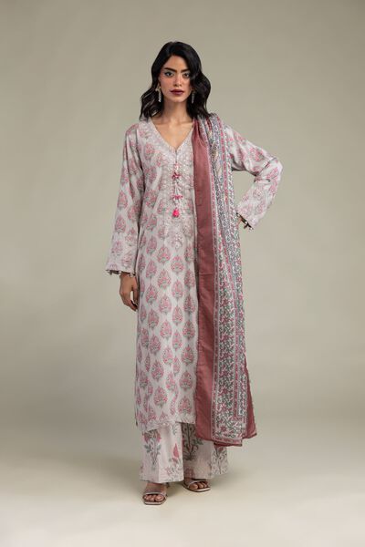 Embroidered | Raw Silk | Pants | USD 35.00