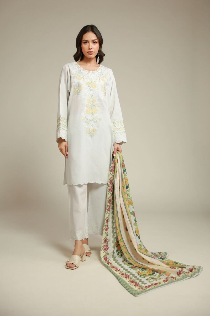 Embroidered | Dobby | Tailored 3-Piece Set | USD 75.00
