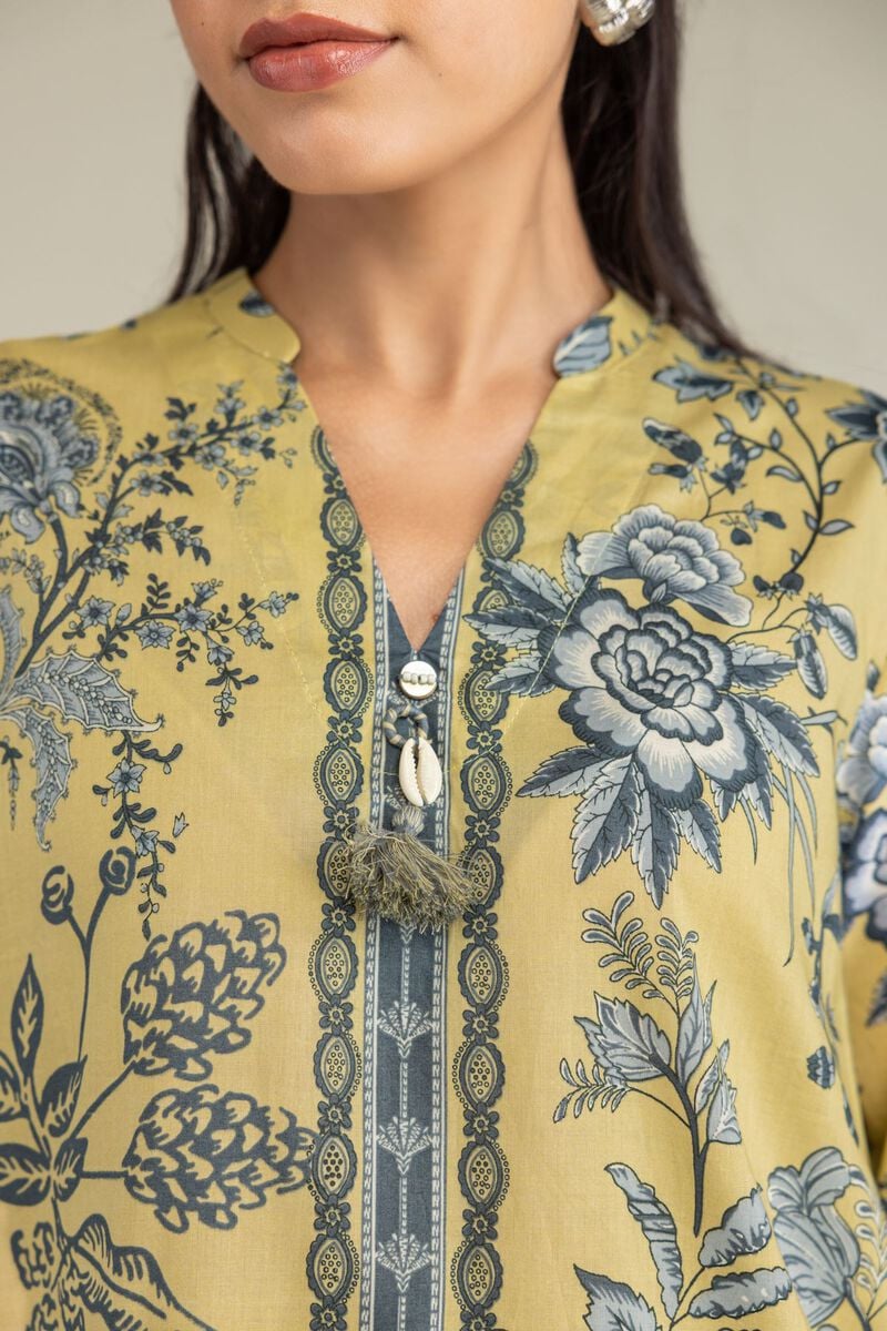 Printed | Cambric | Short V-Neck Kurta | USD 35.00