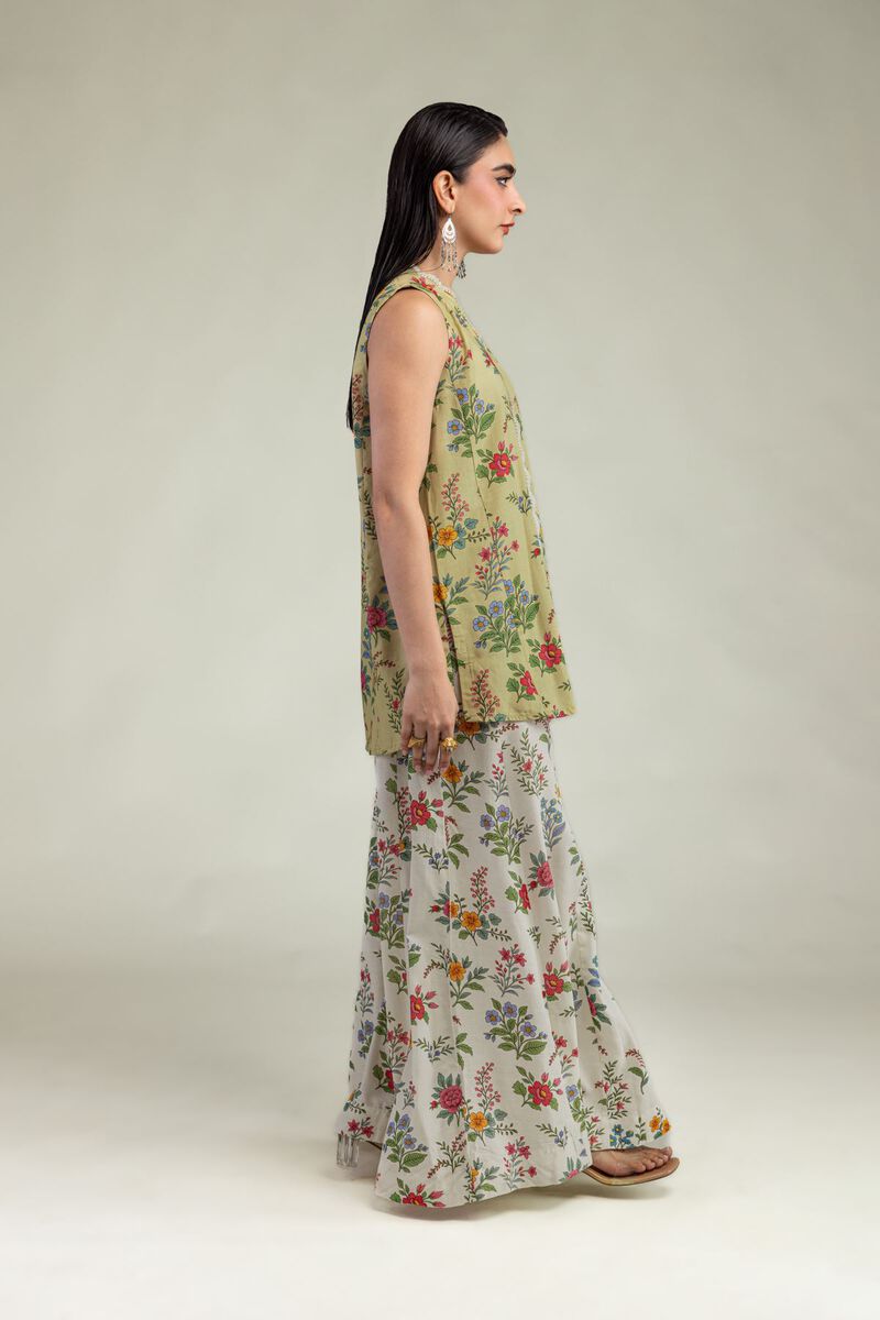 Embroidered | Raw Silk | Floral Silk Pants | USD 35.00