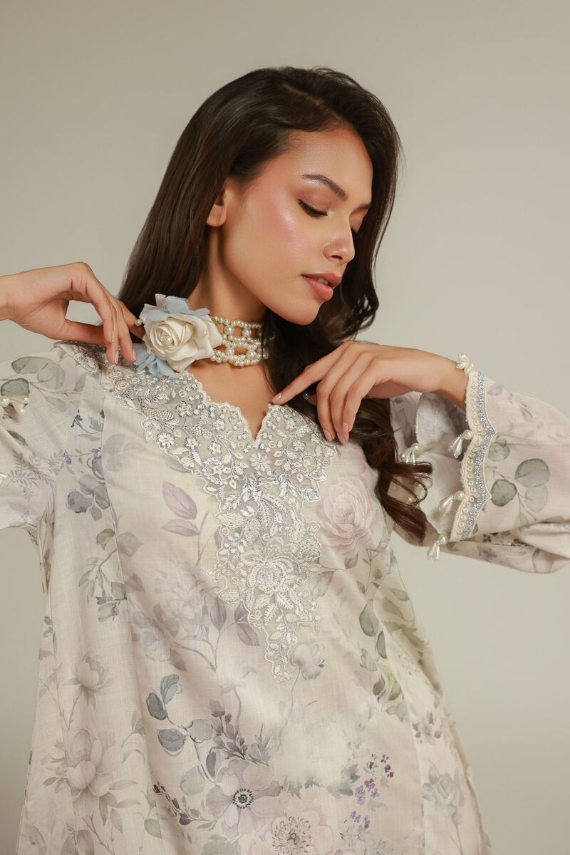 Embroidered | Raw Silk | Floral Co-ords Set | USD 100.00