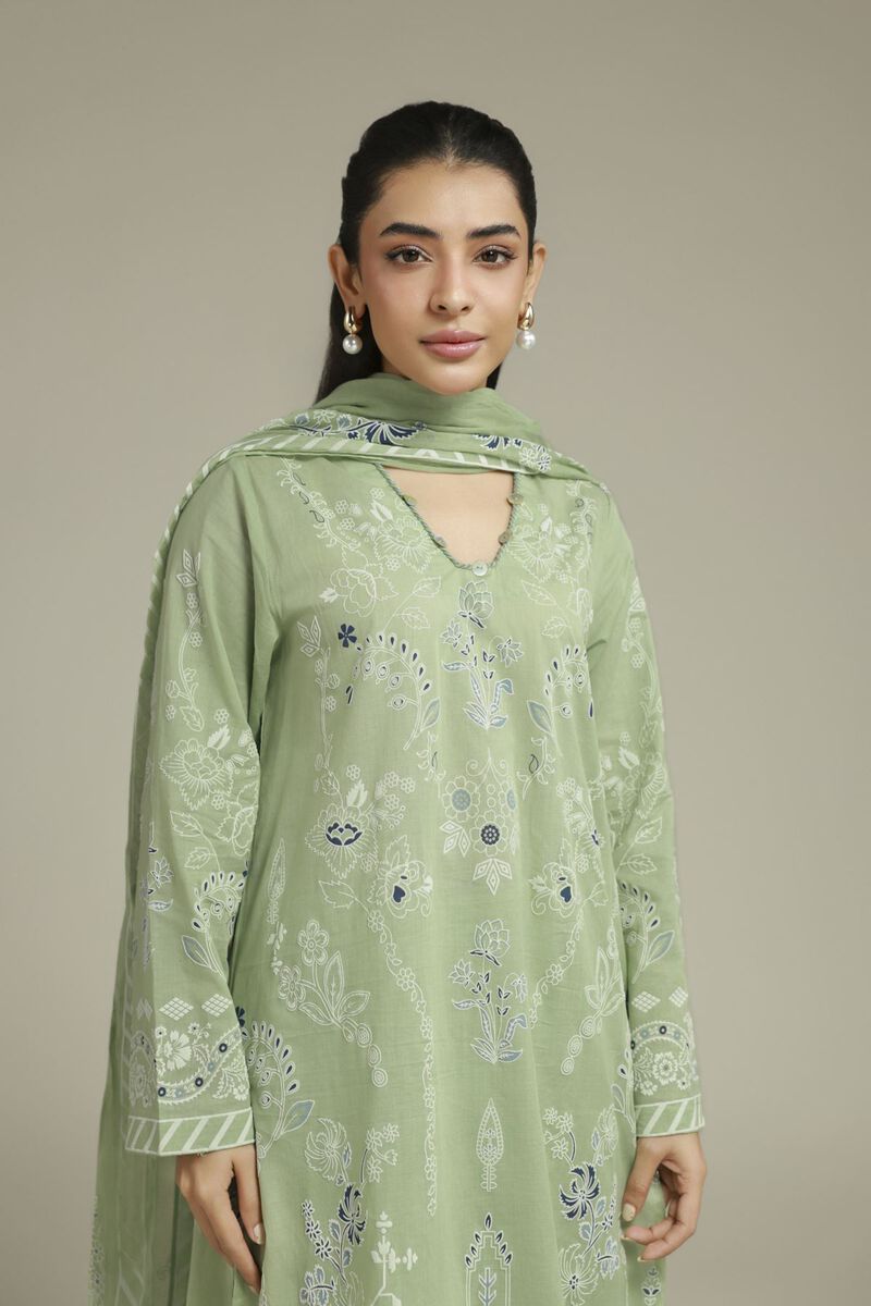 Printed | Cambric | Tailored 3-Piece Set | USD 65.00