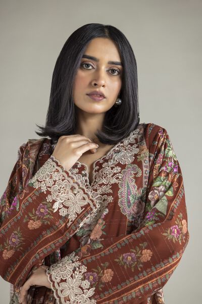 Embroidered | Mesuri | 3-Piece Tailored Set | USD 70.00