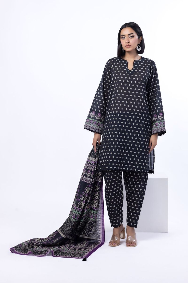 Printed | Textured Cotton | Tailored 3 Piece | USD 45.00