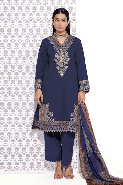 Embroidered | Crosshatch | Tailored 3 Piece | USD 25.50