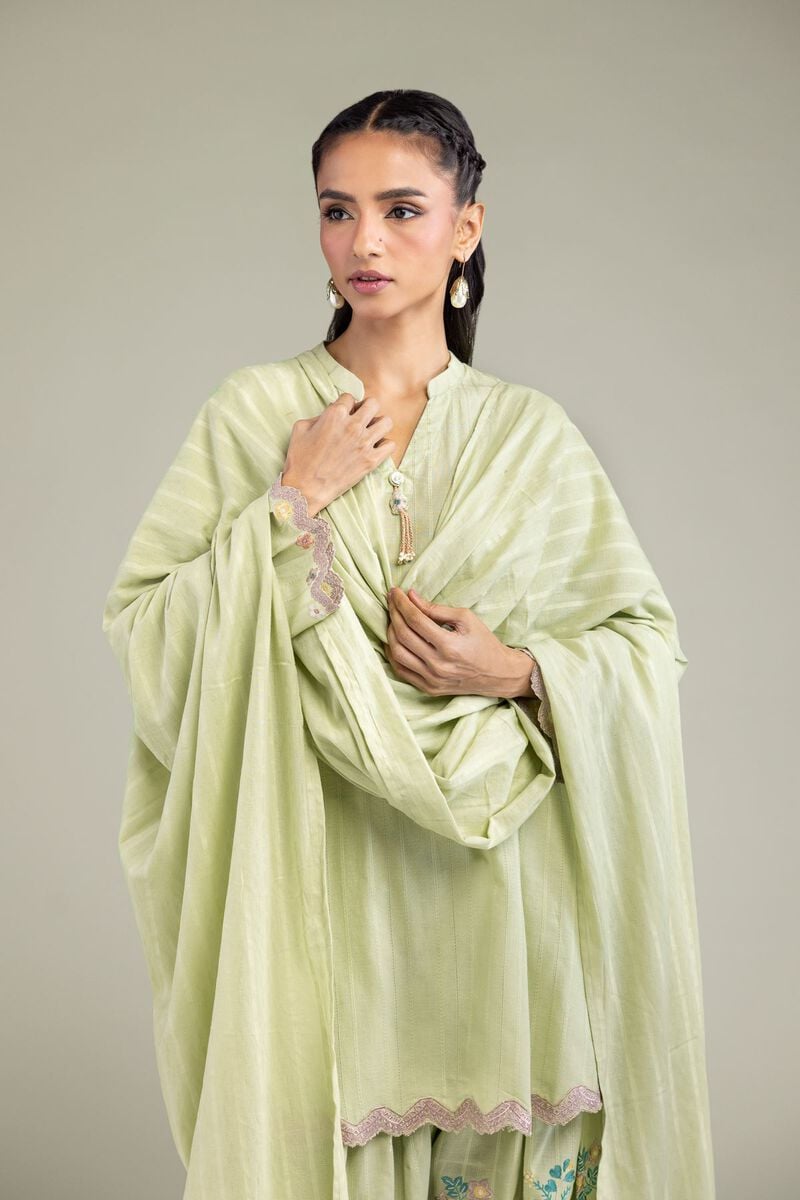 Embroidered | Textured Cotton | Solid Cotton Dupatta | USD 30.00