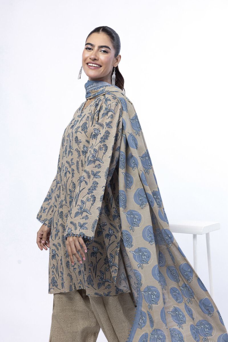 Printed | Light Khaddar | Tailored 3 Piece | USD 45.00