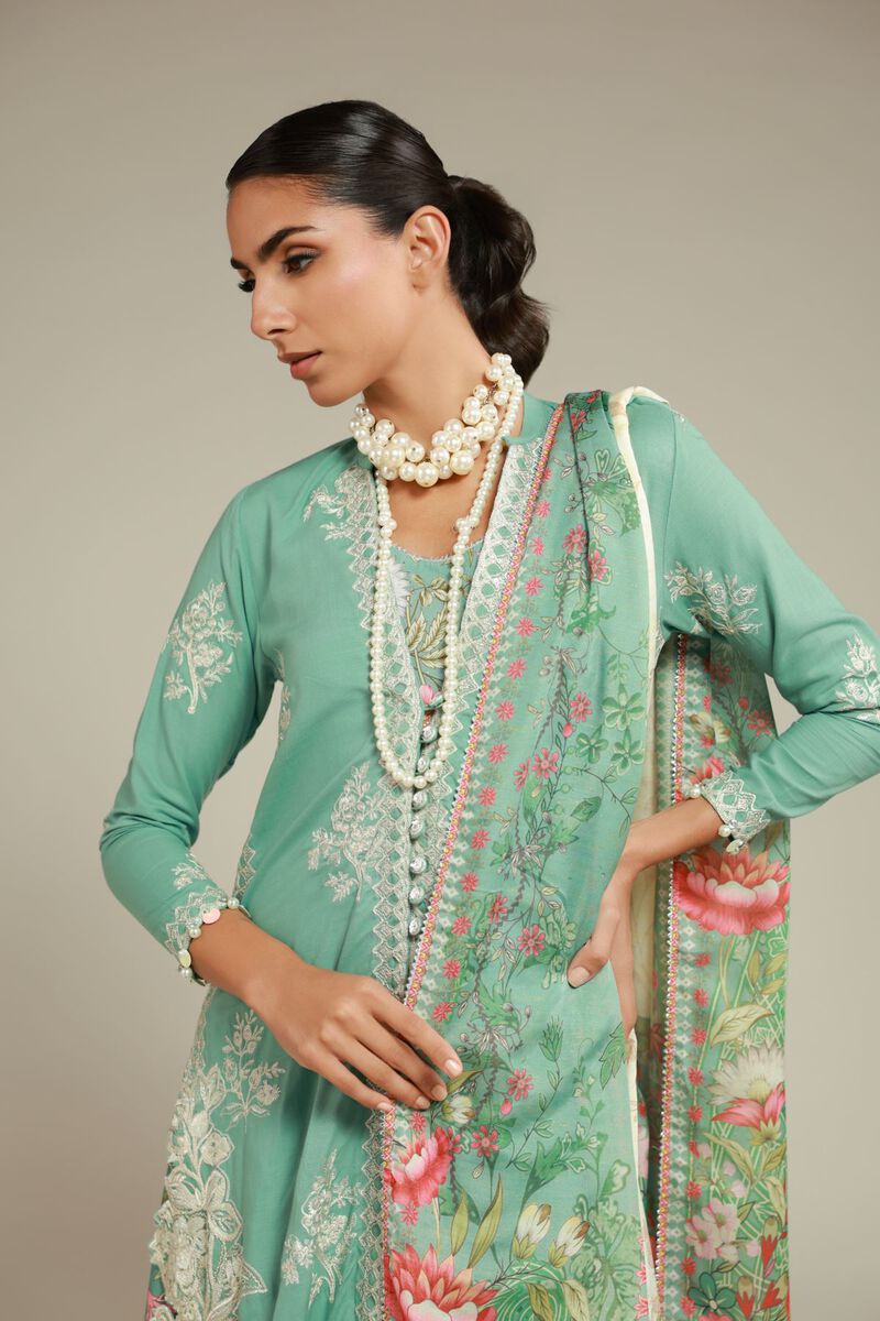 Embroidered | Raw Silk | 2 Piece Co-ord Set | Top and Dupatta | USD 153.00