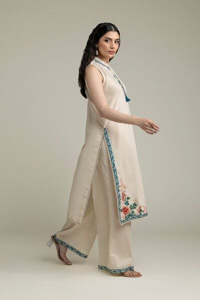 Embroidered | Cambric | Solid Cambric Pants | USD 30.00