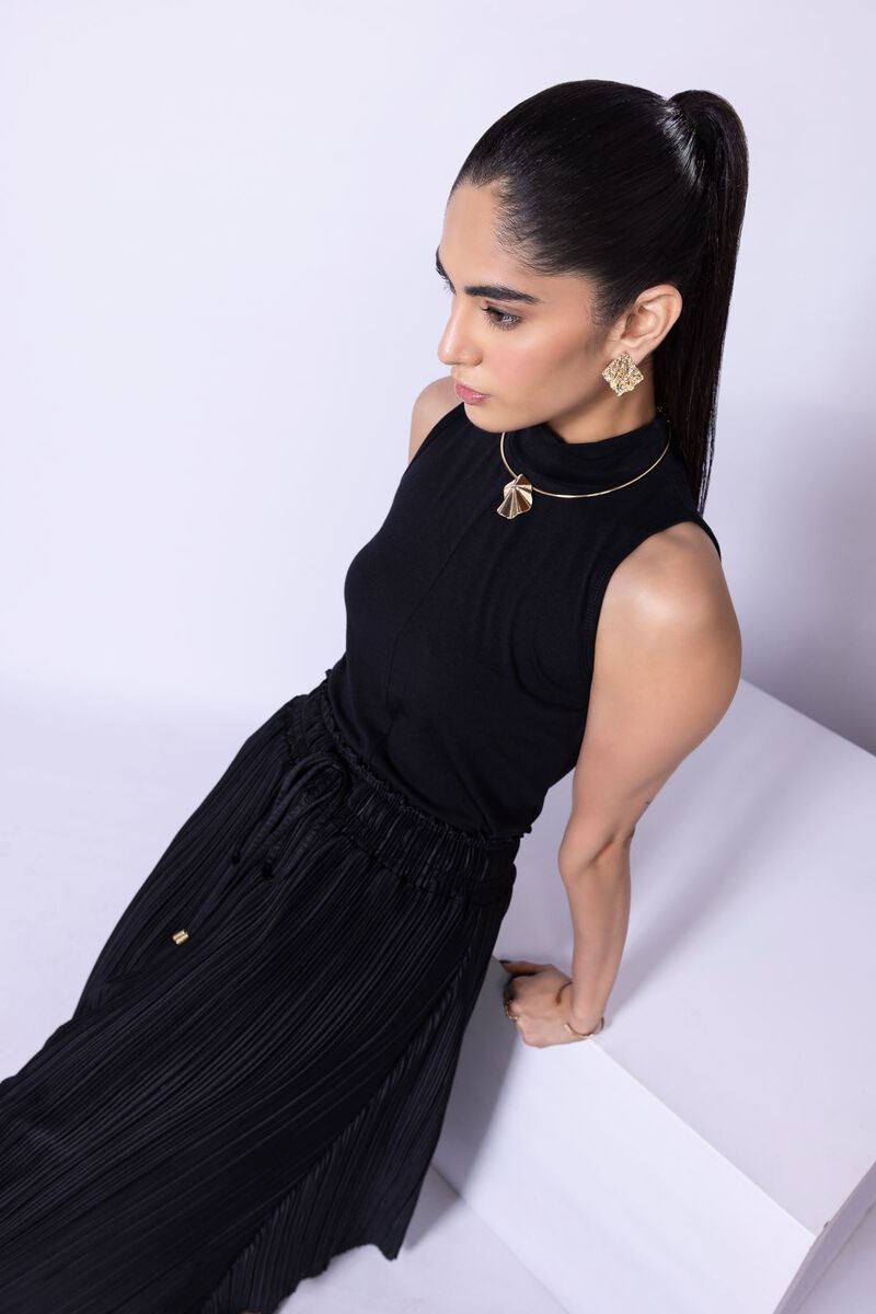Dyed | Pleated Georgette | Skirt | USD 7.50