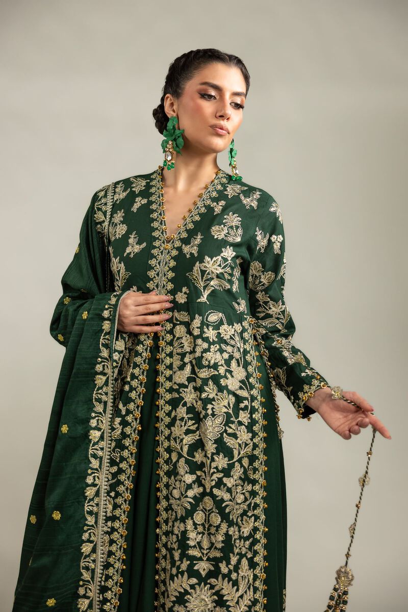 Embroidered | Raw Silk | 3-Piece Co-ord Set | USD 180.00