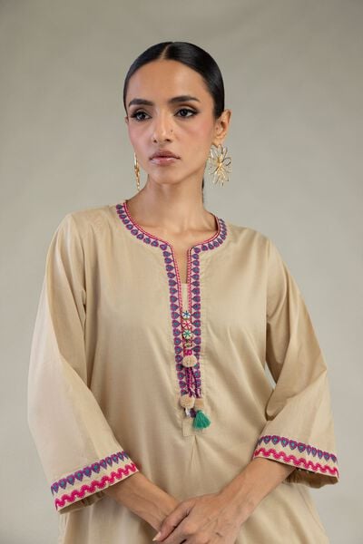 Embroidered | Cambric | Short Cambric Kurta | USD 40.00