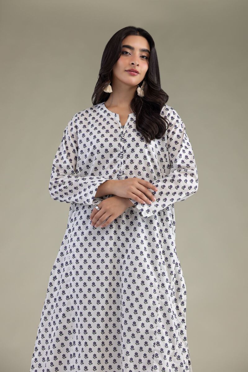 Printed | Cambric | White Cambric Kurta | USD 35.00