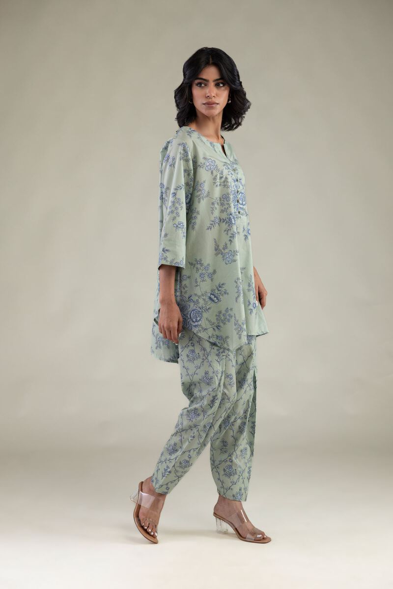 Embroidered | Cambric | Floral Mint Shalwar | USD 30.00