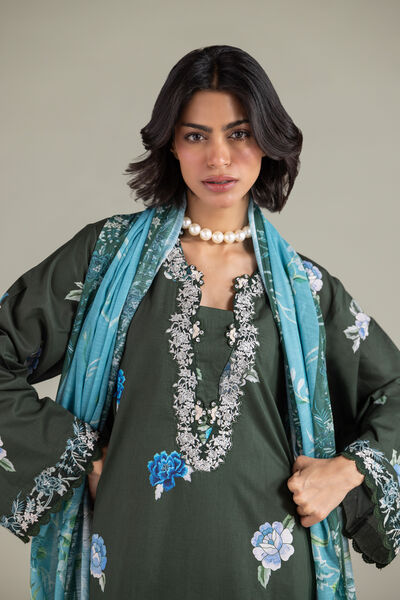 Embroidered | Cambric | Cambric 3-Piece Tailored | USD 80.00