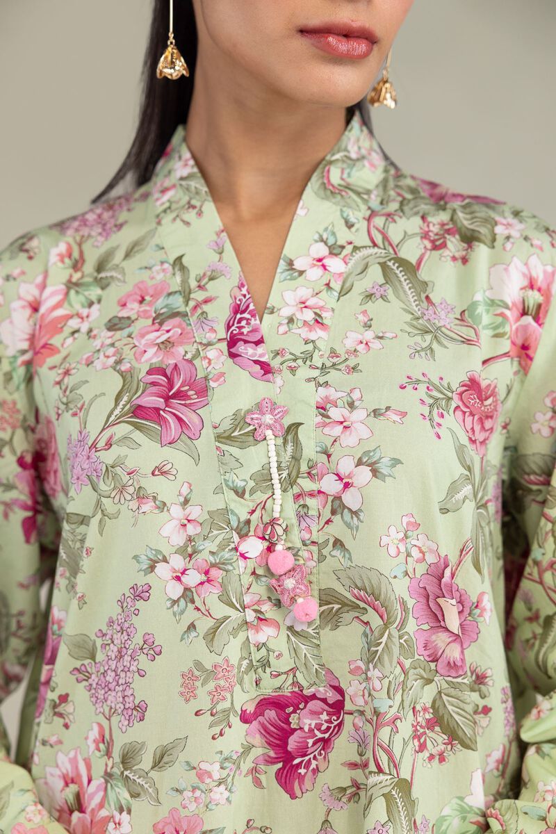 Printed | Cotton Viscose | Floral Longline Kurta | USD 35.00