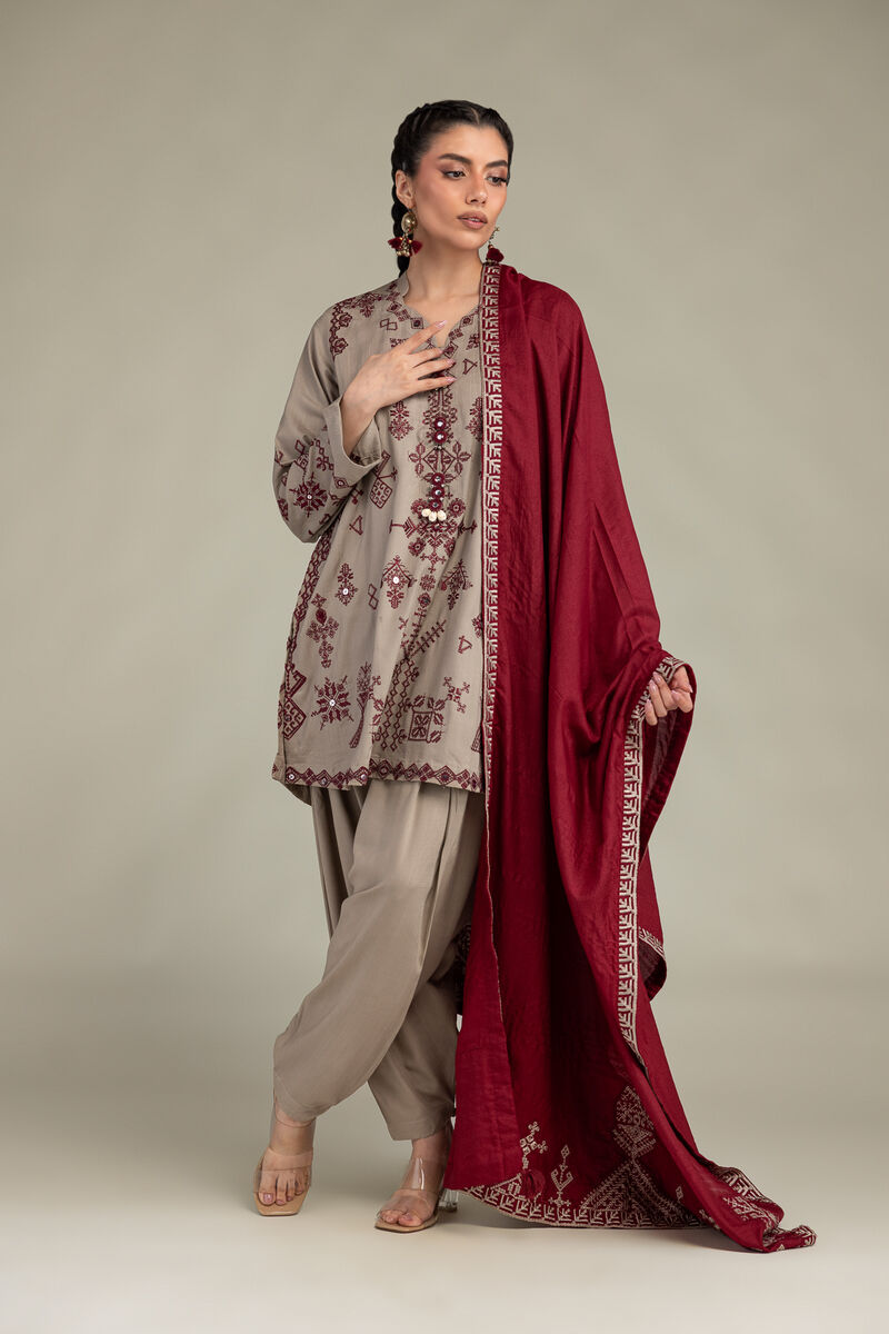 Embroidered | Polyester Silk | Polyester Silk Dupatta | USD 40.00