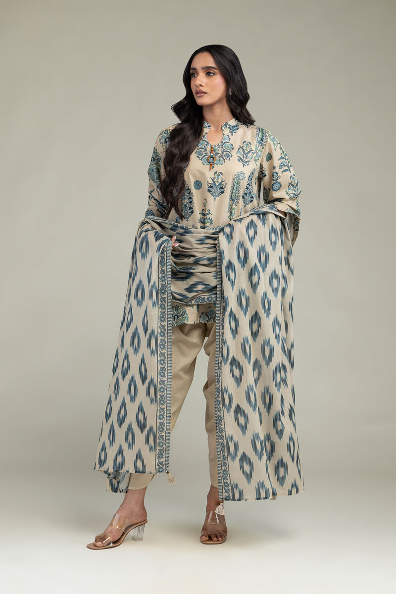 Printed | Lawn | Beige Lawn Dupatta | USD 30.00