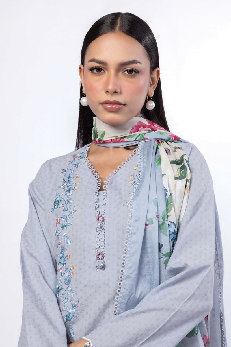 Embroidered | Cotton Dobby | Tailored 3 Piece | USD 75.00