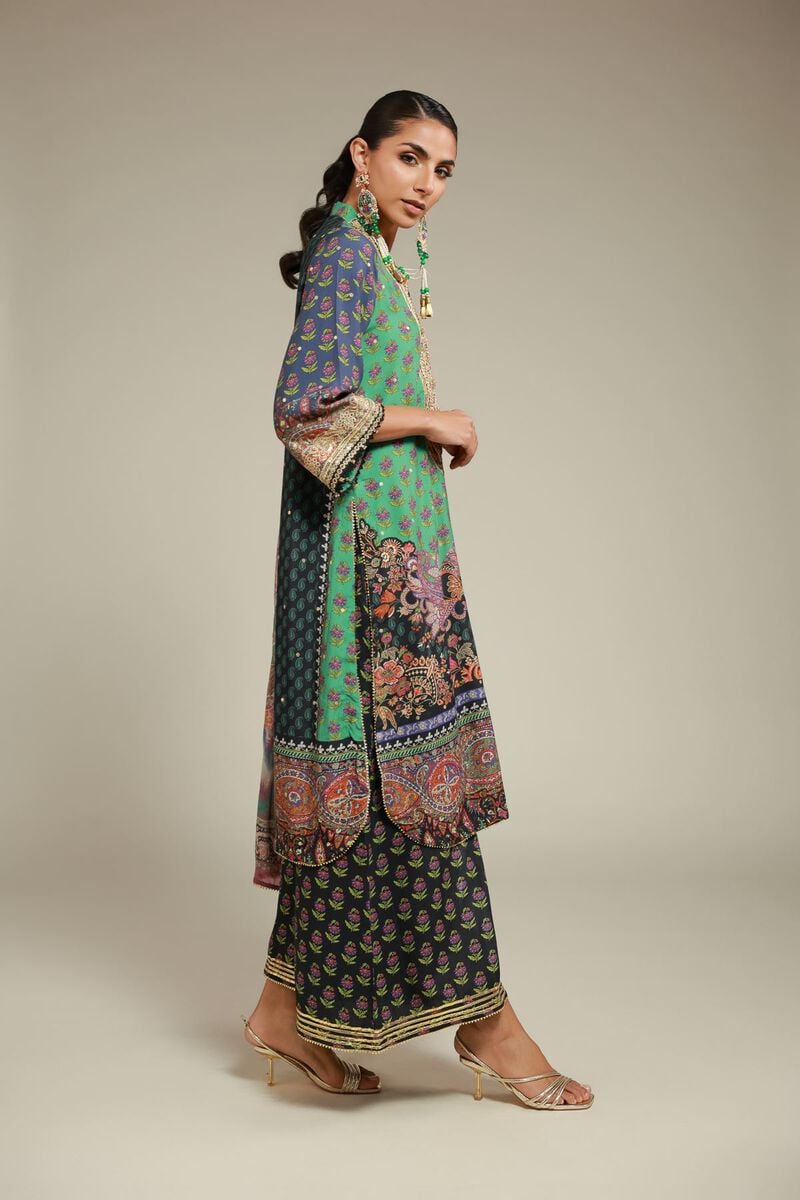 Embroidered | Raw Silk | 3 Piece Co-ord Set | USD 145.00