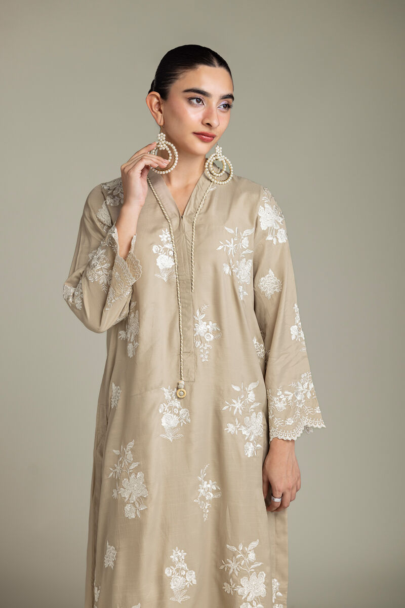 Embroidered | Raw Silk | Embroidered Silk Kurta | USD 70.00
