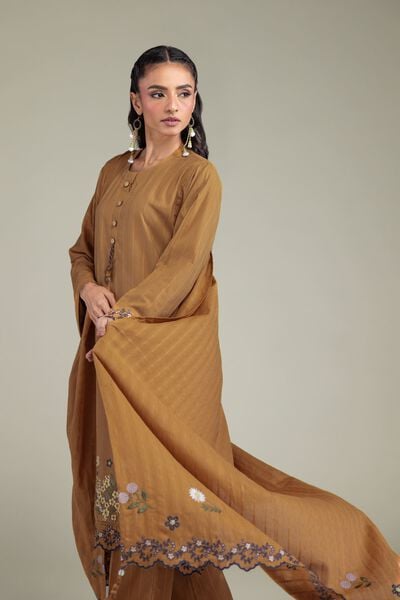 Embroidered | Textured Cotton | Floral Cotton Dupatta | USD 35.00