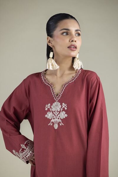 Embroidered | Cambric | Tailored 2-Piece Set | USD 55.00