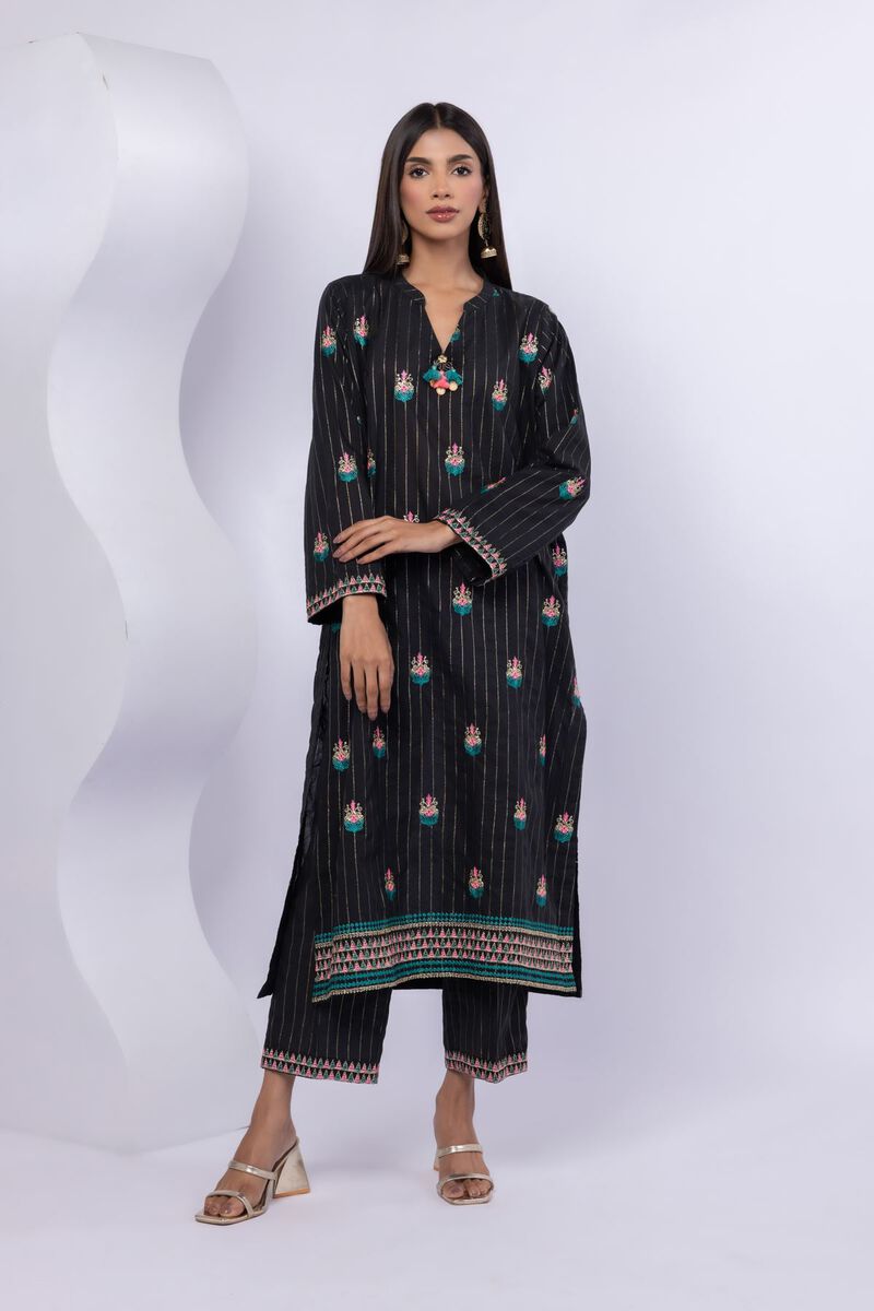 Embroidered | Lurex Stripes | Kurta | USD 20.00