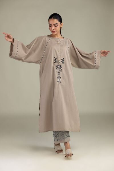 Textured Cotton | Embroidered | Textued Cotton Kurta | USD 40.00