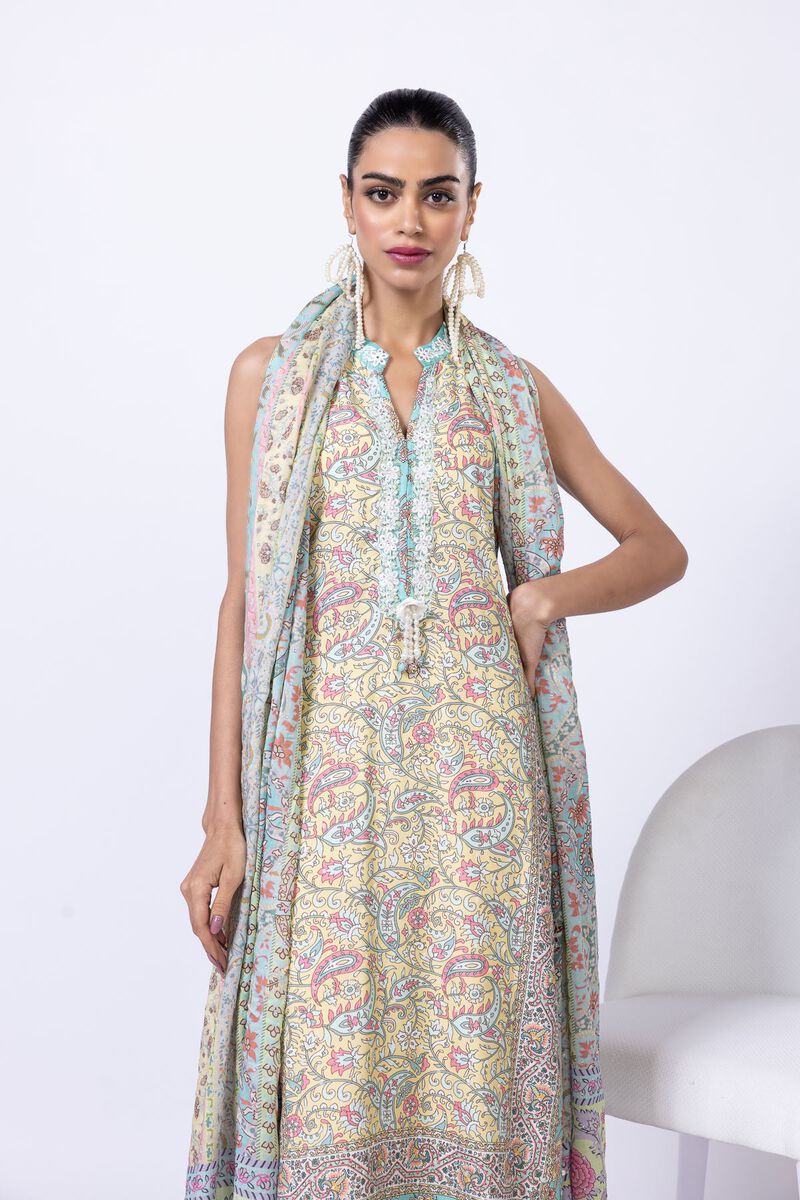 Embroidered | Light Oak Silk | Dupatta | null